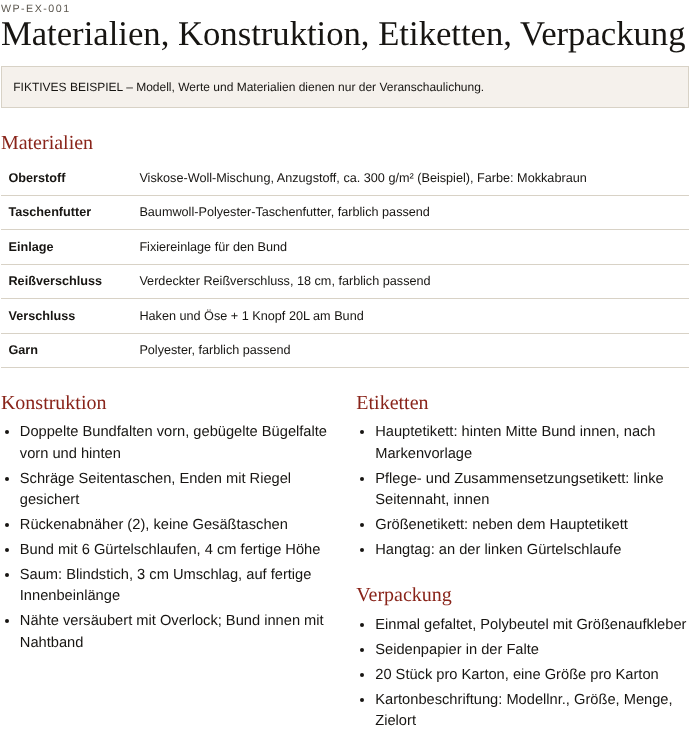 Fiktives Beispiel, nur zur Veranschaulichung 3